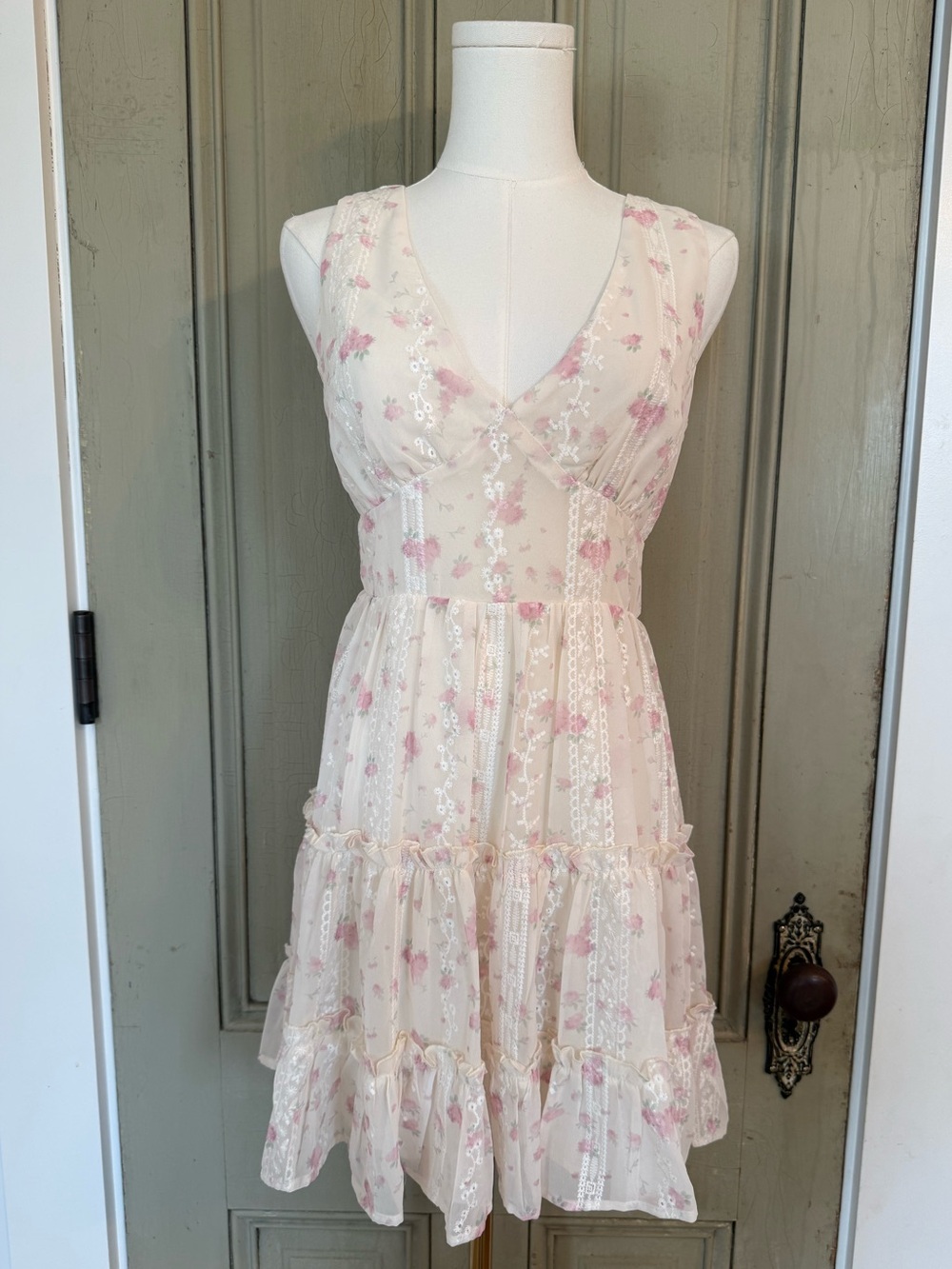 Floral Lace Lush Mini Dress